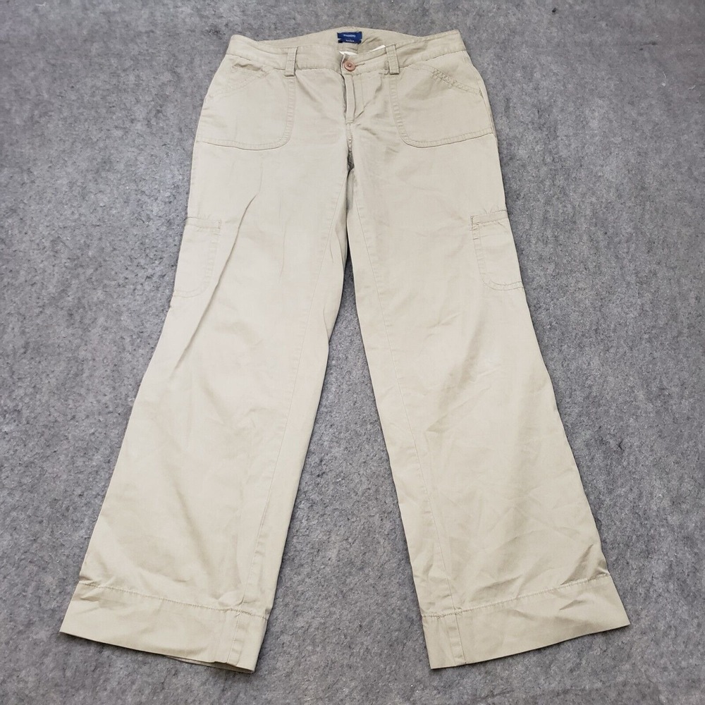 VINTAGE Dockers Pants Womens 10 Brown Khaki Straight Chino Slacks Ladies 32x28 *